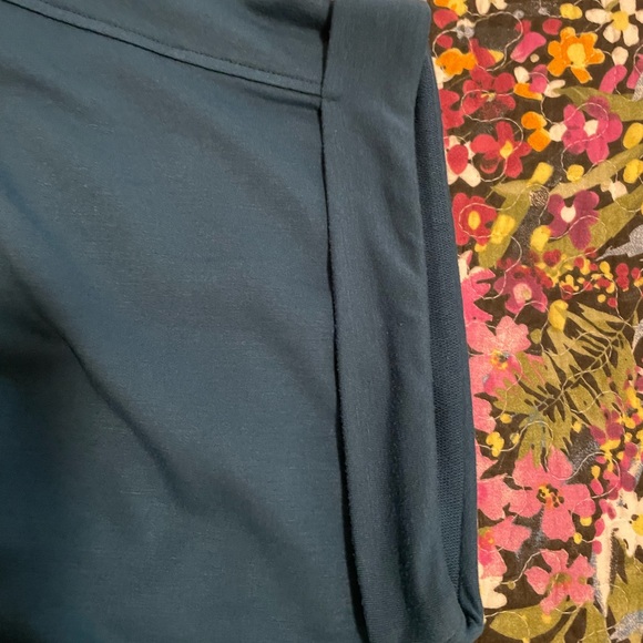 Cupio soft terrycloth cap sleeve tunic in dark teal blue. - Picture 4 of 5